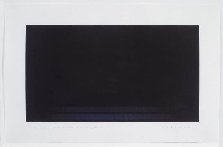 Stefana McClure, Blue Velvet: Japanese subtitles to a film by David Lynch, 2001, wax transfer paper mounted on rag, 13 x 20 inches (33 x 50.8 cm). © Stefana McClure / Photo: Ellen McDermott