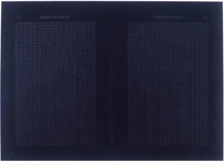 Stefana McClure, The Postman Always Rings Twice: a series of drawings based on the Japanese translation of a novel by James M. Cain, 2005, wax transfer paper mounted on rag, 5 sheets, each 10 x 12 13/16 inches (25.4 x 32.5 cm). © Stefana McClure / Photo: Ellen McDermott 