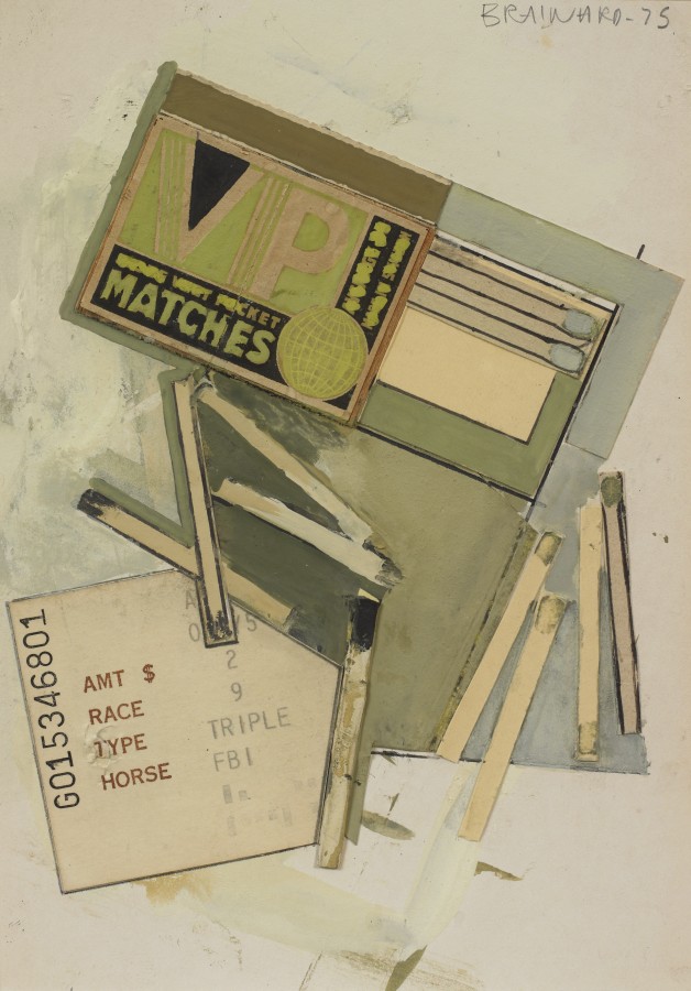 Joe Brainard, Matches, 1975, mixed media collage with gouache, 6 ¾ x 4 ¾ inches (17.1 x 12.1 cm). © Estate of Joe Brainard and courtesy of Tibor de Nagy Gallery, New York / Photo: Ellen McDermott